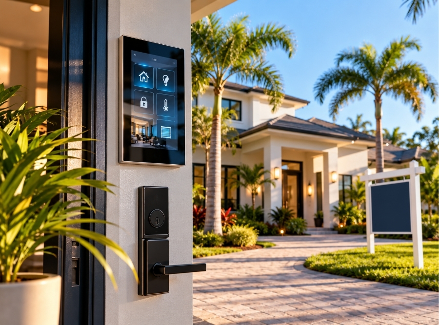 Smart home system in a modern Tampa